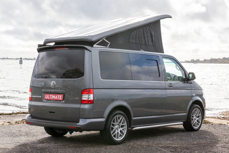 VW Transporter T5.1 140bhp SWB Sportline - Rear Right Roof Up