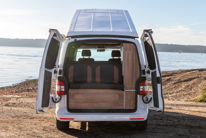 Transporter T5.1 Camper King Monte Carlo - Rear Doors Open Roof Up