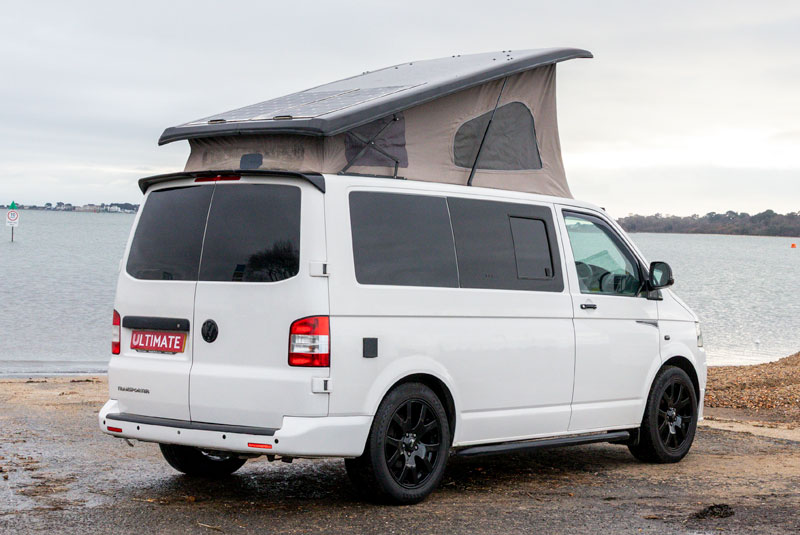 VW Transporter T5.1 Funky Dubz Camper - Rear Right Roof Up