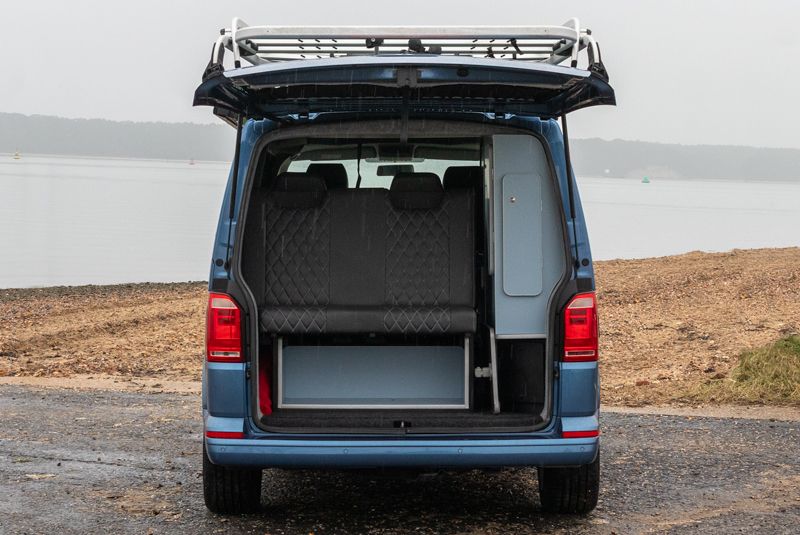 VW Transporter T6 140bhp DSG SWB Camper King - Rear Doors Open