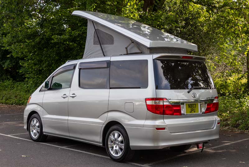 Alphard Camper - Rear Left Side Roof Up