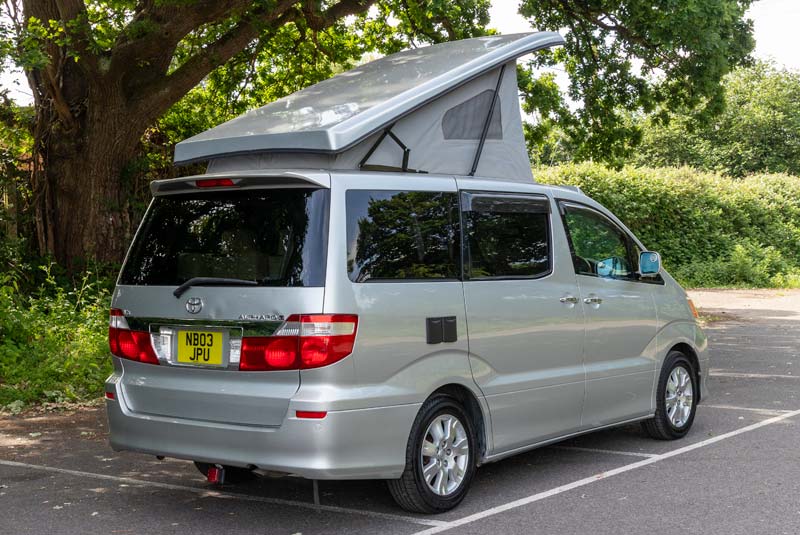 Alphard Camper - Rear Right Side Roof Up