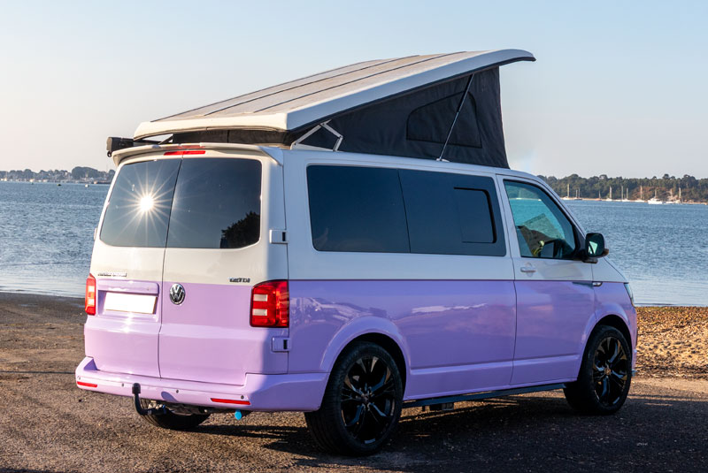 VW Transporter T6 140bhp Sportline Camper - Rear Right Roof Up