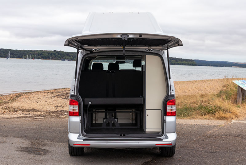 VW Transporter T5.1 140bhp Camper Tailgate - Rear Doors Open Roof Up