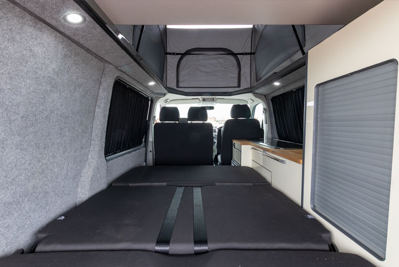 VW Transporter T5.1 140bhp Camper Tailgate - Rear Looking Through