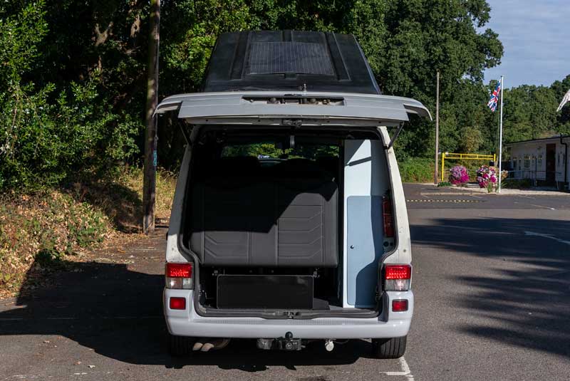 VW Transporter T4 110bhp SWB Camper Van - Rear Doors Open Roof Up