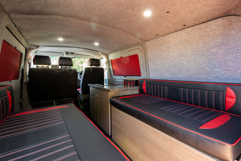 VW Transporter T5 130bhp Day Van SWB Sportline - Rear Looking Through Left