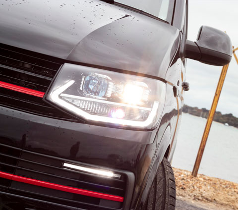 VW campervans front headlight