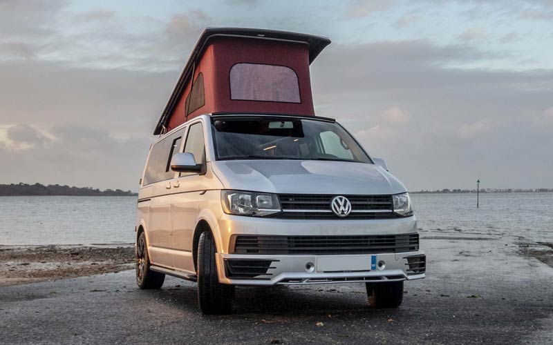 VW Campervan on a beach